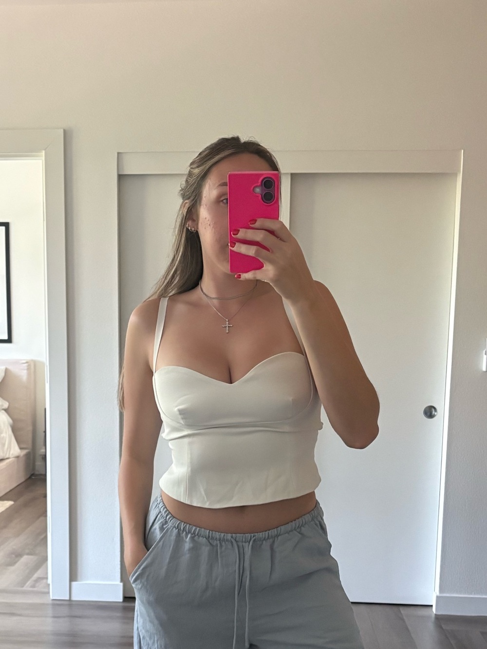 White Bustier Crop Top